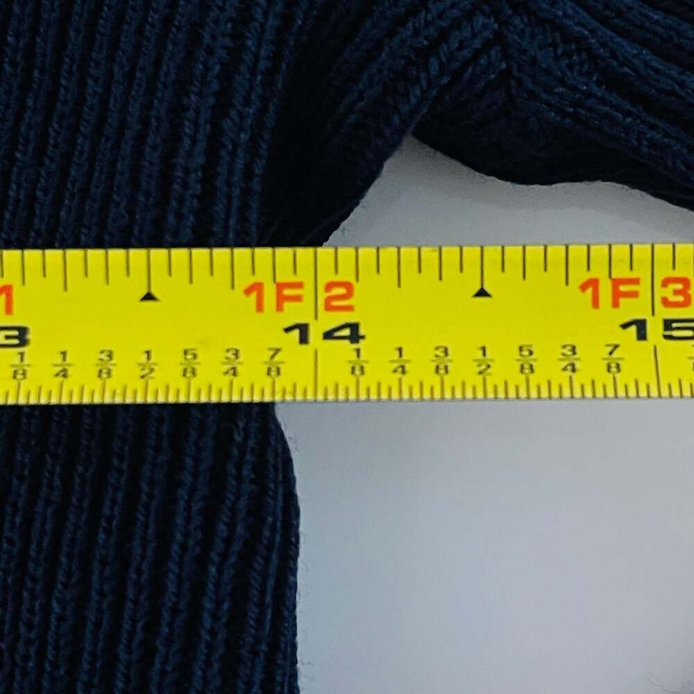 Andros Navy and Red Striped Long Sleeve Ribbed Knit Sweater - Picture 7 of 8